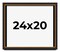 20x24 Modern Shadow Box 1" Depth Picture Frame with UV-Resistant Acrylic & Acid Free Backing, Available in 4 Finishes - Black, Brown, Gold, White